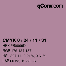 Color code: CMYK 0 / 24 / 11 / 31 | qconv.com