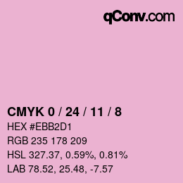 Color code: CMYK 0 / 24 / 11 / 8 | qconv.com