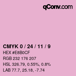 Color code: CMYK 0 / 24 / 11 / 9 | qconv.com
