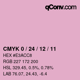 Code couleur: CMYK 0 / 24 / 12 / 11 | qconv.com