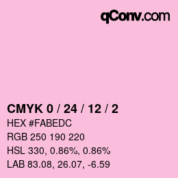 Color code: CMYK 0 / 24 / 12 / 2 | qconv.com