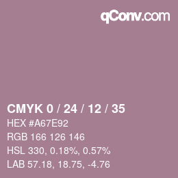 Color code: CMYK 0 / 24 / 12 / 35 | qconv.com