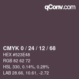 颜色代码: CMYK 0 / 24 / 12 / 68 | qconv.com