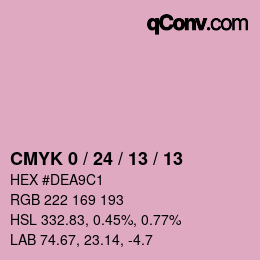 Código de color: CMYK 0 / 24 / 13 / 13 | qconv.com