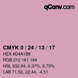 Color code: CMYK 0 / 24 / 13 / 17 | qconv.com