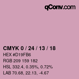 Color code: CMYK 0 / 24 / 13 / 18 | qconv.com