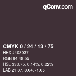 颜色代码: CMYK 0 / 24 / 13 / 75 | qconv.com