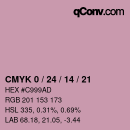 Color code: CMYK 0 / 24 / 14 / 21 | qconv.com