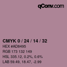 Color code: CMYK 0 / 24 / 14 / 32 | qconv.com