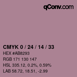 Color code: CMYK 0 / 24 / 14 / 33 | qconv.com