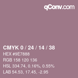 Color code: CMYK 0 / 24 / 14 / 38 | qconv.com