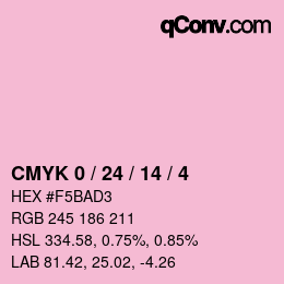 Color code: CMYK 0 / 24 / 14 / 4 | qconv.com