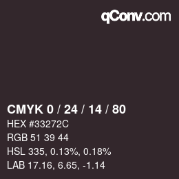 カラーコード: CMYK 0 / 24 / 14 / 80 | qconv.com