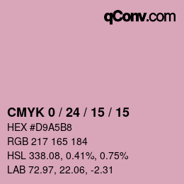 Color code: CMYK 0 / 24 / 15 / 15 | qconv.com