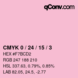 颜色代码: CMYK 0 / 24 / 15 / 3 | qconv.com