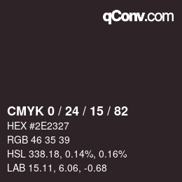 Color code: CMYK 0 / 24 / 15 / 82 | qconv.com