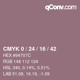 Color code: CMYK 0 / 24 / 16 / 42 | qconv.com