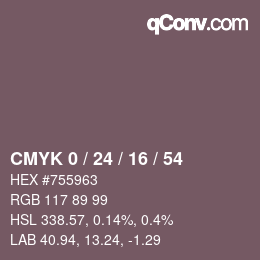 Color code: CMYK 0 / 24 / 16 / 54 | qconv.com