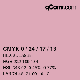 Color code: CMYK 0 / 24 / 17 / 13 | qconv.com