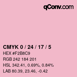 Color code: CMYK 0 / 24 / 17 / 5 | qconv.com