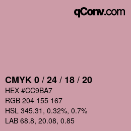 Color code: CMYK 0 / 24 / 18 / 20 | qconv.com