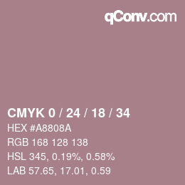 Color code: CMYK 0 / 24 / 18 / 34 | qconv.com