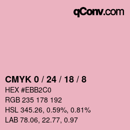 カラーコード: CMYK 0 / 24 / 18 / 8 | qconv.com