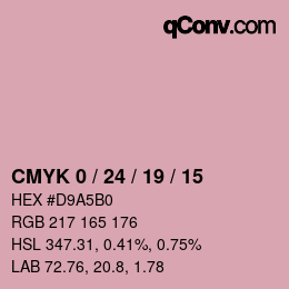 Color code: CMYK 0 / 24 / 19 / 15 | qconv.com