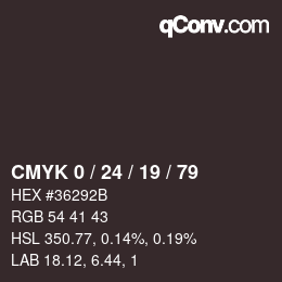 Color code: CMYK 0 / 24 / 19 / 79 | qconv.com