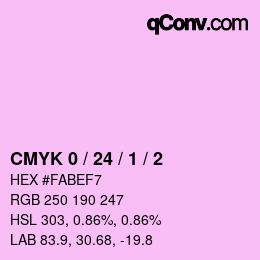 Farbcode: CMYK 0 / 24 / 1 / 2 | qconv.com
