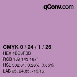 Color code: CMYK 0 / 24 / 1 / 26 | qconv.com