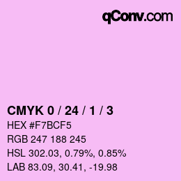 Farbcode: CMYK 0 / 24 / 1 / 3 | qconv.com