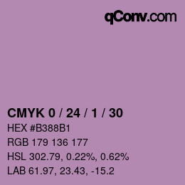 Color code: CMYK 0 / 24 / 1 / 30 | qconv.com