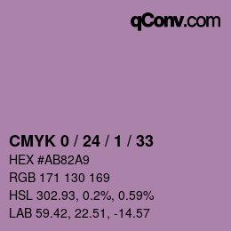 カラーコード: CMYK 0 / 24 / 1 / 33 | qconv.com