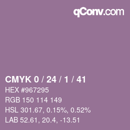 Color code: CMYK 0 / 24 / 1 / 41 | qconv.com