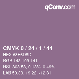 Color code: CMYK 0 / 24 / 1 / 44 | qconv.com