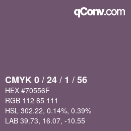 カラーコード: CMYK 0 / 24 / 1 / 56 | qconv.com
