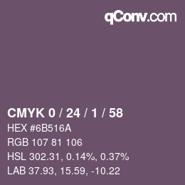 Color code: CMYK 0 / 24 / 1 / 58 | qconv.com