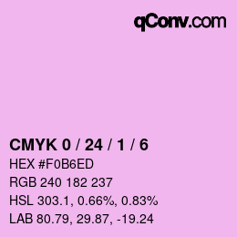 カラーコード: CMYK 0 / 24 / 1 / 6 | qconv.com