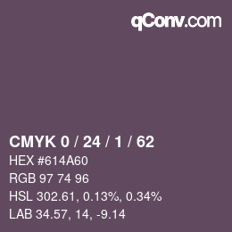 Color code: CMYK 0 / 24 / 1 / 62 | qconv.com