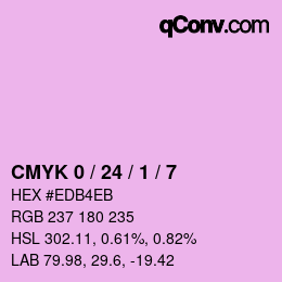 カラーコード: CMYK 0 / 24 / 1 / 7 | qconv.com