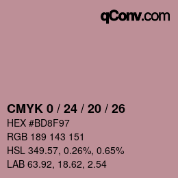 Color code: CMYK 0 / 24 / 20 / 26 | qconv.com