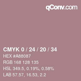 Color code: CMYK 0 / 24 / 20 / 34 | qconv.com