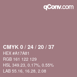 Color code: CMYK 0 / 24 / 20 / 37 | qconv.com