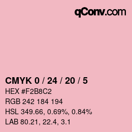 Color code: CMYK 0 / 24 / 20 / 5 | qconv.com