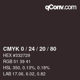 Color code: CMYK 0 / 24 / 20 / 80 | qconv.com