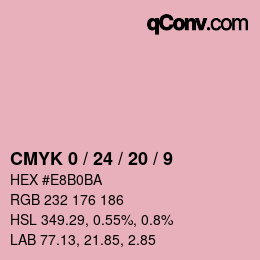 颜色代码: CMYK 0 / 24 / 20 / 9 | qconv.com