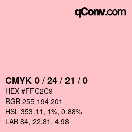 Color code: CMYK 0 / 24 / 21 / 0 | qconv.com