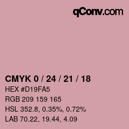 Color code: CMYK 0 / 24 / 21 / 18 | qconv.com