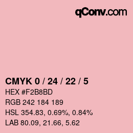 Color code: CMYK 0 / 24 / 22 / 5 | qconv.com